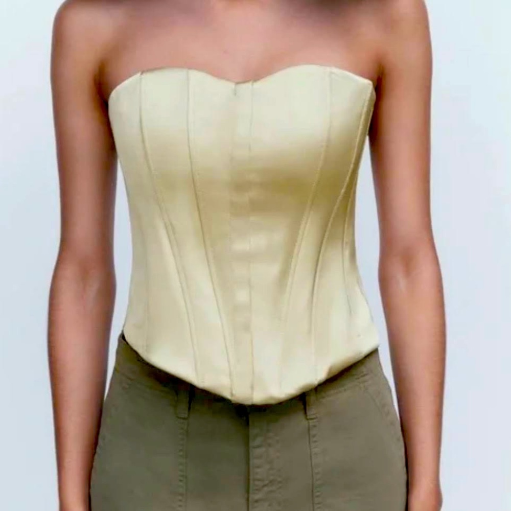 NWT Zara Satin Corset Top
